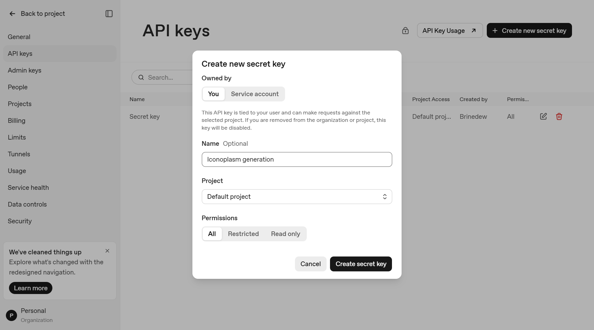 Key creation box