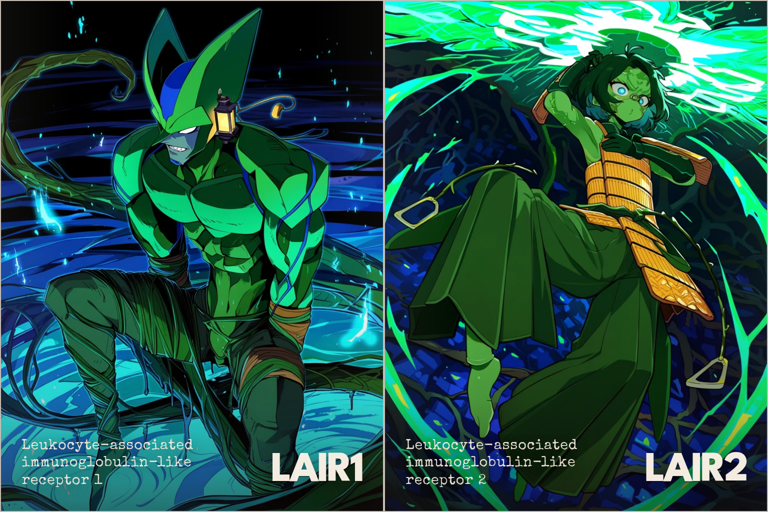 LAIR1, male; LAIR2, female